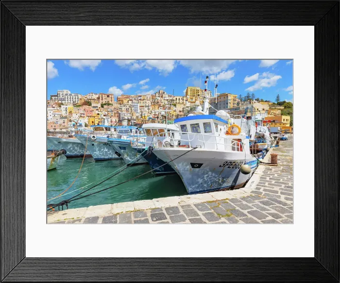 Framed Print : Sciacca harbour, Sciacca, Agrigento district, Sicily, Italy Framed Print : Sciacca harbour, Sciacca, Agrigento district, Sicily, Italy