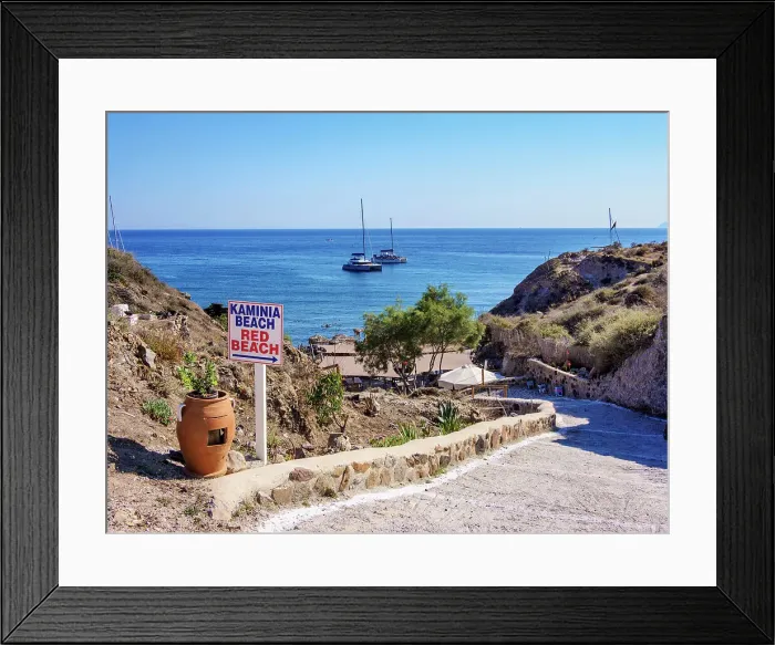 Framed Print : Way to The Red Beach, Santorini or Thira Island, Cyclades, Greece Framed Print : Way to The Red Beach, Santorini or Thira Island, Cyclades, Greece