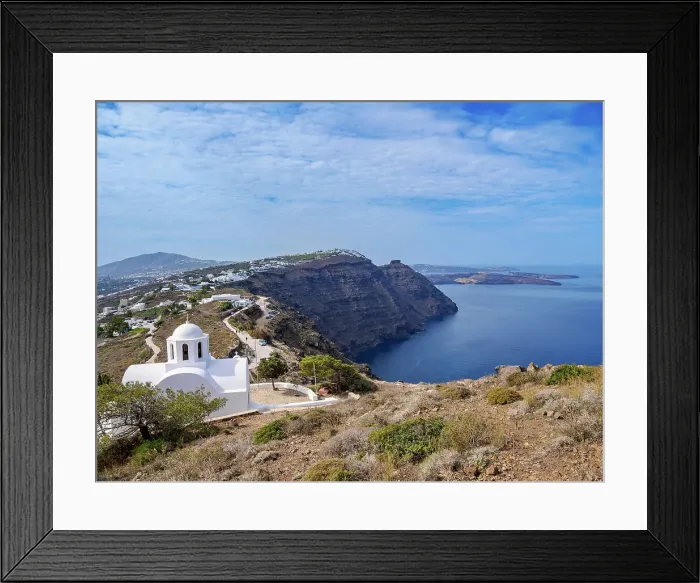 Framed Print : Saint Mark Holy Orthodox Chapel, Santorini or Thira Island, Cyclades, Greece Framed Print : Saint Mark Holy Orthodox Chapel, Santorini or Thira Island, Cyclades, Greece