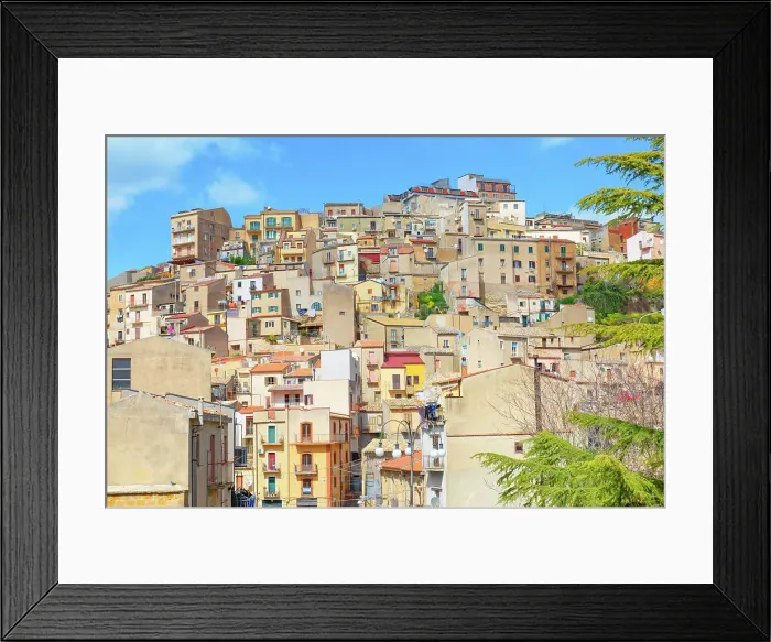 Framed Print : View of Enna historic district, Enna, Siclly, Italy Framed Print : View of Enna historic district, Enna, Siclly, Italy