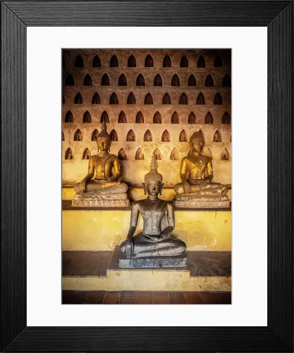 Framed Print : Buddha statues, Buddha gallery, Wat Sisaket, Vientiane (capital city), Laos Framed Print : Buddha statues, Buddha gallery, Wat Sisaket, Vientiane (capital city), Laos