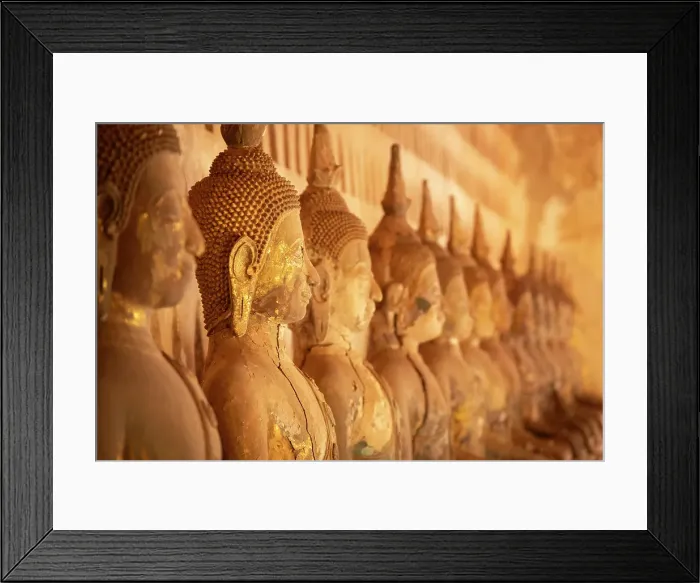 Framed Print : Buddha statues, Buddha gallery, Wat Sisaket, Vientiane (capital city), Laos Framed Print : Buddha statues, Buddha gallery, Wat Sisaket, Vientiane (capital city), Laos