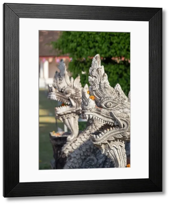 Framed Print : Dragon statues, at That Luang Neua, Pha That Luang, Vientiane (capital city), Laos Framed Print : Dragon statues, at That Luang Neua, Pha That Luang, Vientiane (capital city), Laos