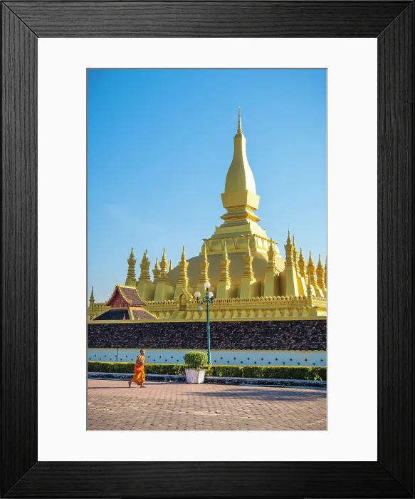 Framed Print : Gold Stupa, Pha That Luang, Vientiane (capital city), Laos Framed Print : Gold Stupa, Pha That Luang, Vientiane (capital city), Laos