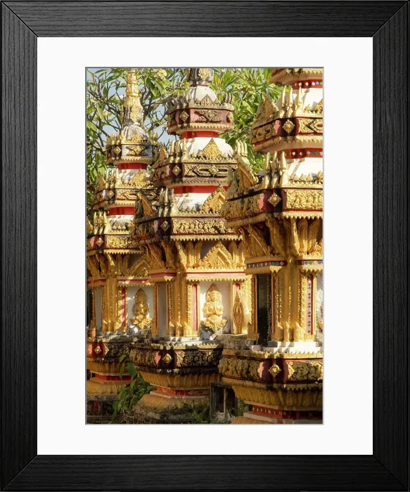 Framed Print : Shrines to guardian gods outside Wat That Luang Tai, Pha That Luang, Vientiane (capital city), Laos Framed Print : Shrines to guardian gods outside Wat That Luang Tai, Pha That Luang, Vientiane (capital city), Laos