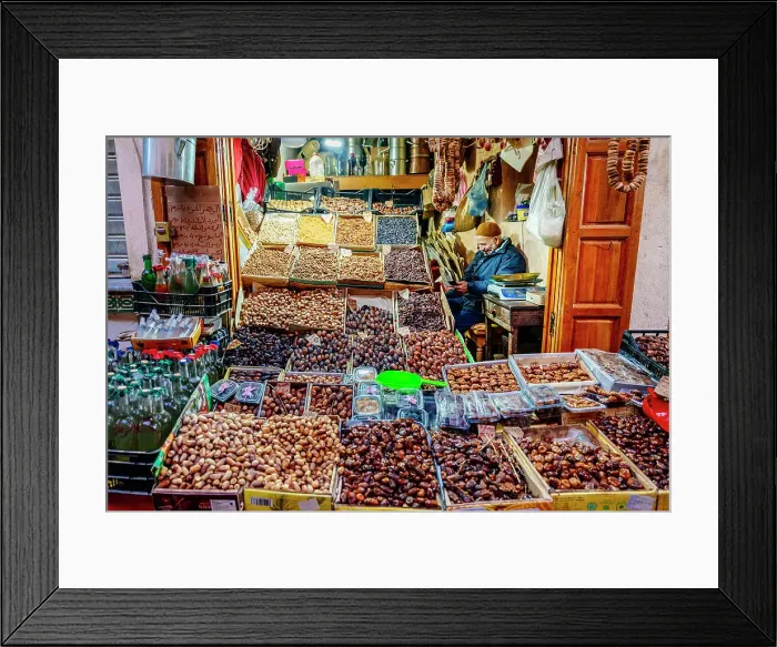 Framed Print : Fez, Morocco. Dried Fruit seller Framed Print : Fez, Morocco. Dried Fruit seller