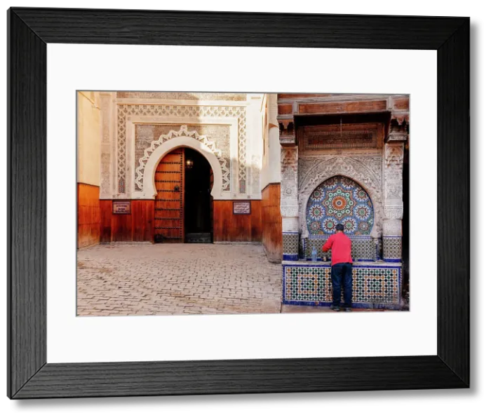 Framed Print : Nejjarin Museum of Wood Arts and Crafts, fountain, Fez Framed Print : Nejjarin Museum of Wood Arts and Crafts, fountain, Fez