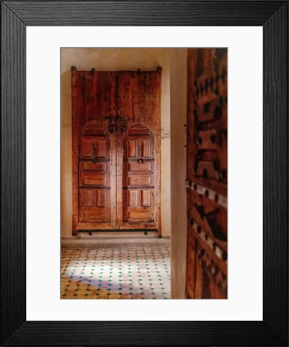 Framed Print : wooden door, morning light. Fez, Morocco Framed Print : wooden door, morning light. Fez, Morocco