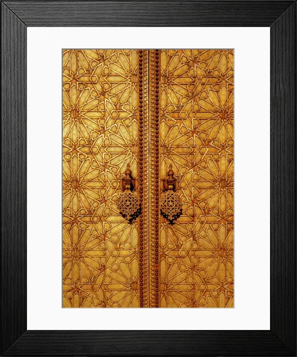 Framed Print : Golden door in Fez, Morocco Framed Print : Golden door in Fez, Morocco