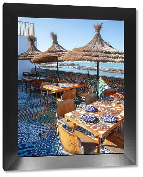 Restaurant by the sea, Essaouira, Morocco