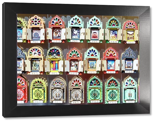 Colorful handicraft souvenirs, Fez, Morocco