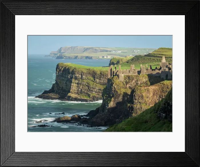 Framed Print : Dunluce Castle on the cliff tops of the Causeway Coast, County Antrim, Northern Ireland. Autumn (November) 2022 Framed Print : Dunluce Castle on the cliff tops of the Causeway Coast, County Antrim, Northern Ireland. Autumn (November) 2022