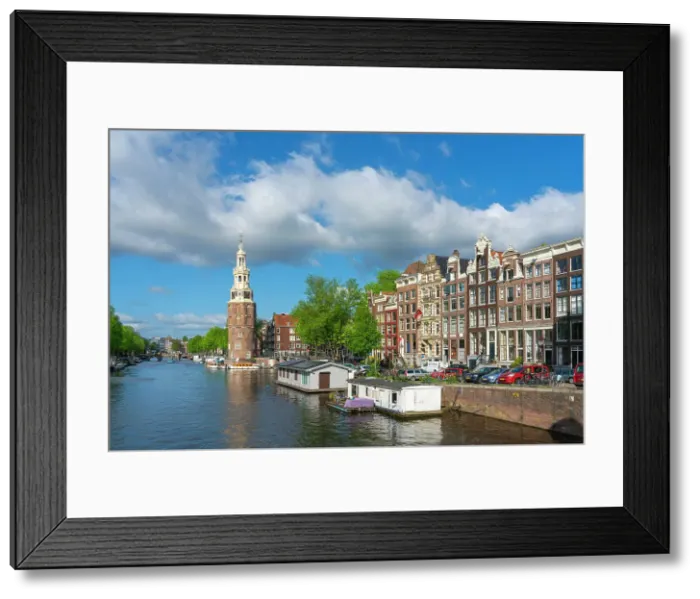 Framed Print : Montelbaanstoren tower by Oudeschans canal against sky, Amsterdam, North Holland, Netherlands Framed Print : Montelbaanstoren tower by Oudeschans canal against sky, Amsterdam, North Holland, Netherlands