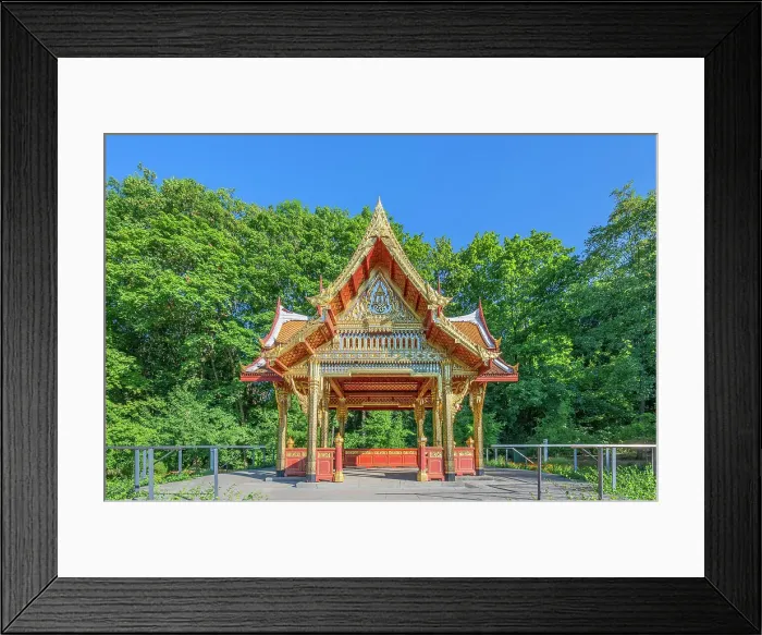 Framed Print : Thai-Sala at Chulalongkorn fountain, Spa gardens, Bad Homburg vor der Hoehe, Taunus, Hesse, Germay Framed Print : Thai-Sala at Chulalongkorn fountain, Spa gardens, Bad Homburg vor der Hoehe, Taunus, Hesse, Germay