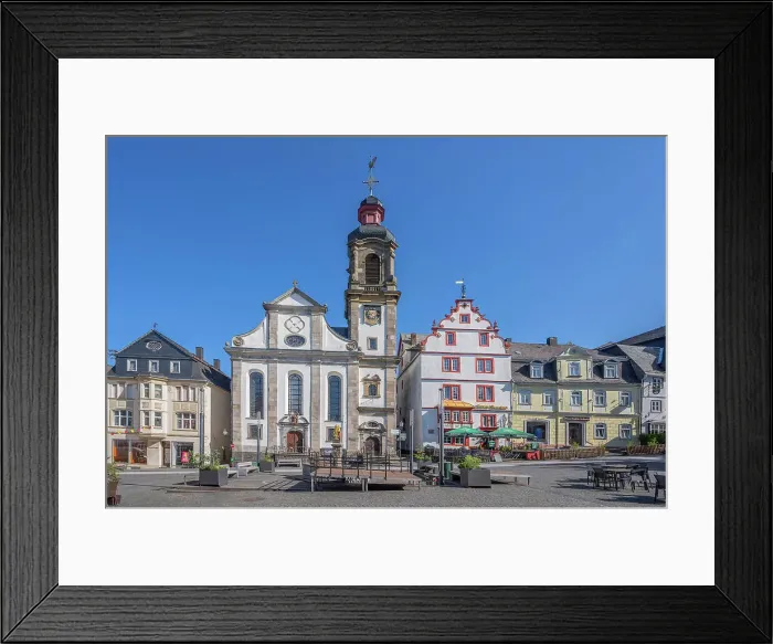 Framed Print : Hachenburg market place, Westerwald, Rhineland-Palatinate, Germany Framed Print : Hachenburg market place, Westerwald, Rhineland-Palatinate, Germany