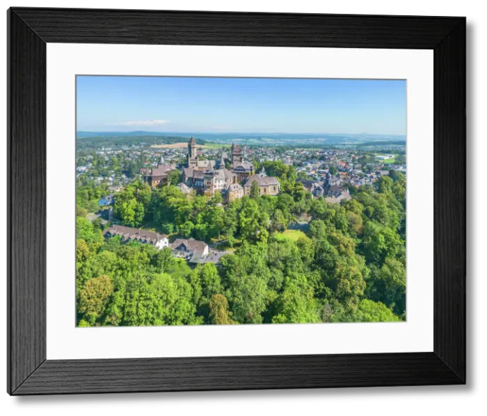 Framed Print : Aerial view at Braunfels castle, Lahn, Lahn valley, Westerwald, Hesse, Germany Framed Print : Aerial view at Braunfels castle, Lahn, Lahn valley, Westerwald, Hesse, Germany