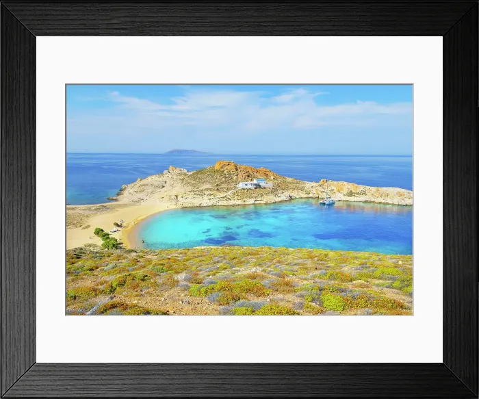 Framed Print : Agios Sostis beach, Serifos Island, Cyclades Islands, Greece