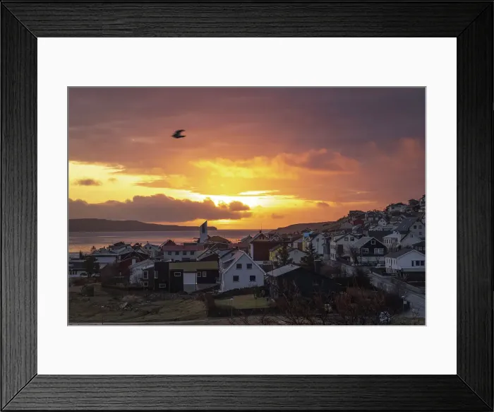 Framed Print : Argir at sunrise. Island of Streymoy. Faroe Islands Framed Print : Argir at sunrise. Island of Streymoy. Faroe Islands