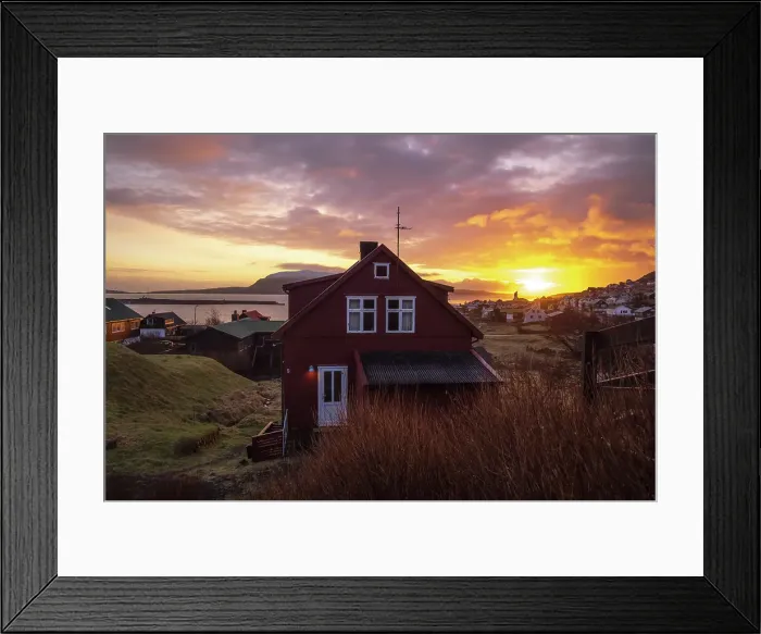 Framed Print : Argir at sunrise. Island of Streymoy. Faroe Islands Framed Print : Argir at sunrise. Island of Streymoy. Faroe Islands