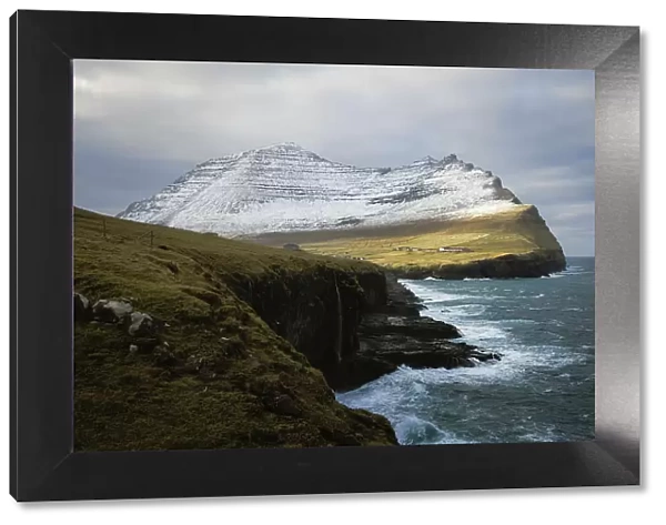 The wild coast of Viðareiði. Island of Viðoy. Faroe Islands