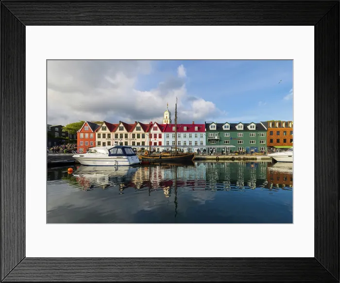 Framed Print : The harbour in Torshavn. Streymoy, Faroe Islands Framed Print : The harbour in Torshavn. Streymoy, Faroe Islands