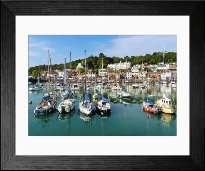 Framed Print : St Aubin harbour and town in the morning light, Jersey, Channel Islands