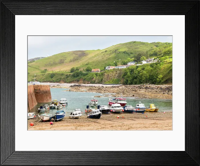 Framed Print : Fishing boats on Bonne Nuit beach, Jersey, Channel Islands Framed Print : Fishing boats on Bonne Nuit beach, Jersey, Channel Islands