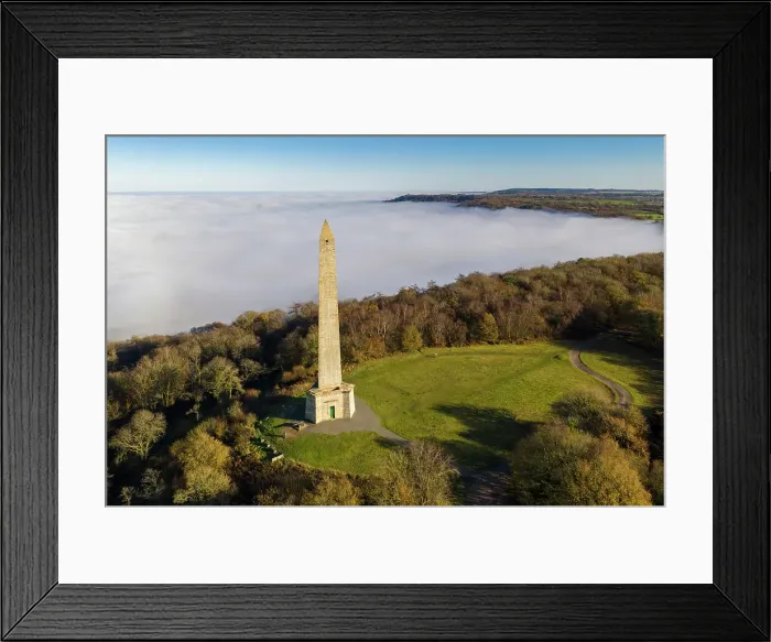 Framed Print : Aerial view of the Wellington Monument, Wellington, Somerset, England. Winter (December) 2022 Framed Print : Aerial view of the Wellington Monument, Wellington, Somerset, England. Winter (December) 2022