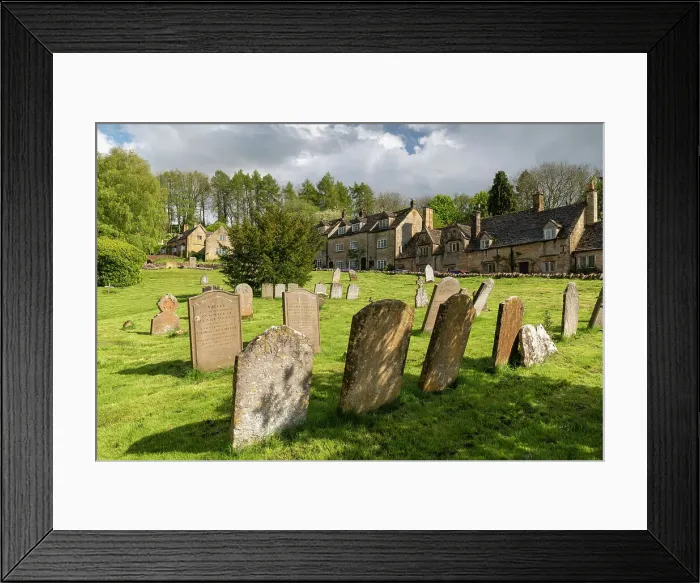 Framed Print : Snowshill village and churchyard in the Cotswolds, Gloucestershire, England. Spring (May) 2021 Framed Print : Snowshill village and churchyard in the Cotswolds, Gloucestershire, England. Spring (May) 2021