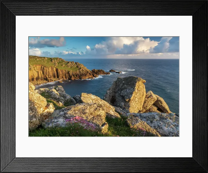 Framed Print : Dramatic coastal scenery at Gwennap Head near Land's End in Cornwall, England. Spring (May) 2022 Framed Print : Dramatic coastal scenery at Gwennap Head near Land's End in Cornwall, England. Spring (May) 2022