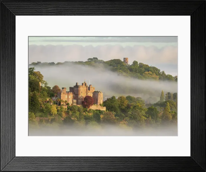 Framed Print : Dunster Castle and Conygar Tower emerging from morning mist, Dunster, Exmoor National Park, Somerset, England. Autumn (October) 2022 Framed Print : Dunster Castle and Conygar Tower emerging from morning mist, Dunster, Exmoor National Park, Somerset, England. Autumn (October) 2022