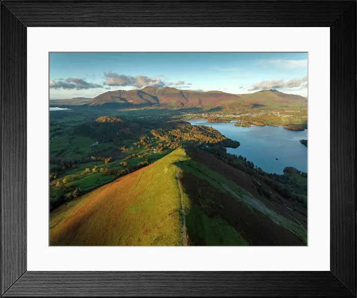 Framed Print : View from Cat Bells. Lake District, Cumbria, England, UK