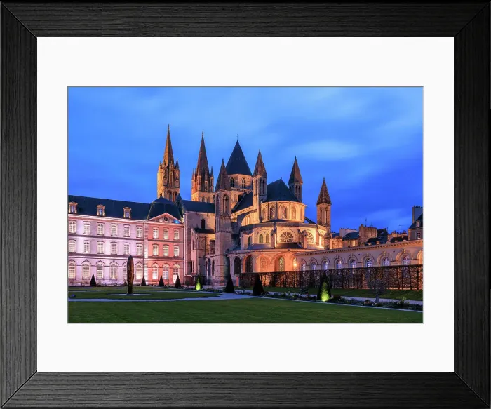 Framed Print : Abbaye aux Hommes and Mairie de Caen, Caen, Normandy, France