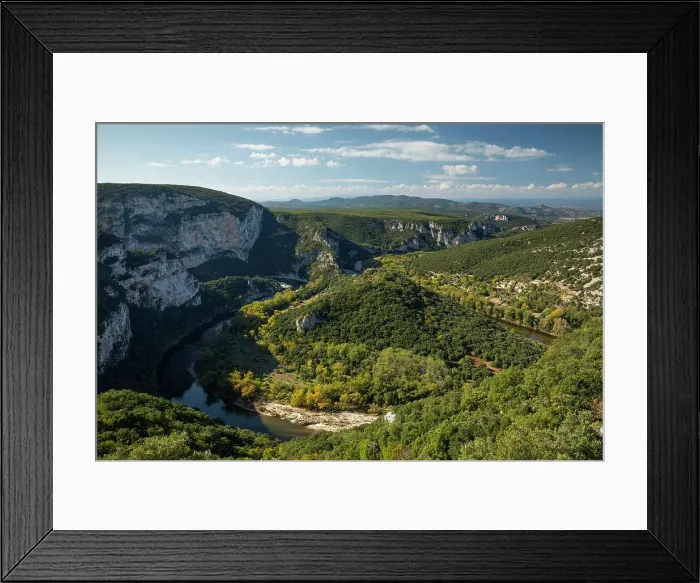 Framed Print : Ardeche Gorge and river, Ardeche departement, Vallon-Pont-d'Arc, south of France