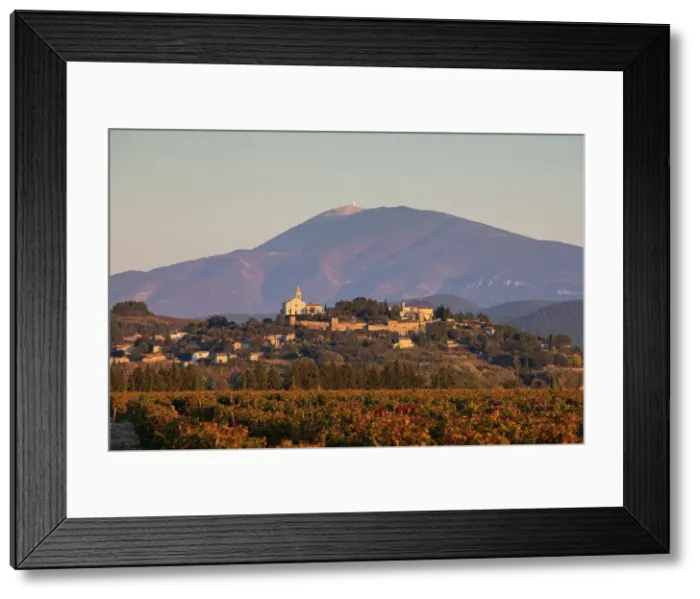 Framed Print : Cairanne, Cote du Rhone, UNESCO World Heritage site and Mont Ventoux beyond, Vaucluse, France Framed Print : Cairanne, Cote du Rhone, UNESCO World Heritage site and Mont Ventoux beyond, Vaucluse, France