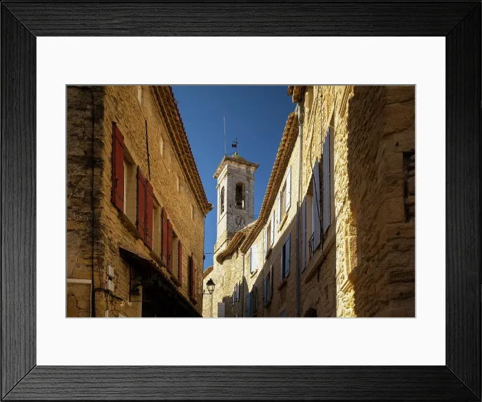 Framed Print : Bell tower in Chaeauneuf-du-Pape, Vaucluse, France Framed Print : Bell tower in Chaeauneuf-du-Pape, Vaucluse, France