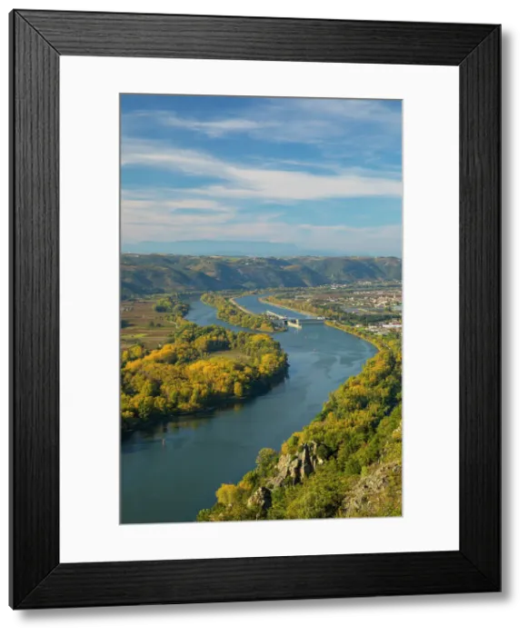 Framed Print : Rhone river view beyond Tain L Hermitage, Cote du Rhone, Drome, Rhone-Alpes, France Framed Print : Rhone river view beyond Tain L Hermitage, Cote du Rhone, Drome, Rhone-Alpes, France
