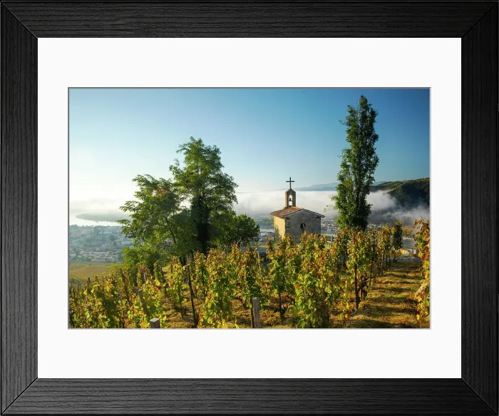 Framed Print : Chapel Hermitage, Tain L Hermitage, Cote du Rhone, Drome, Rhone-Alpes, France