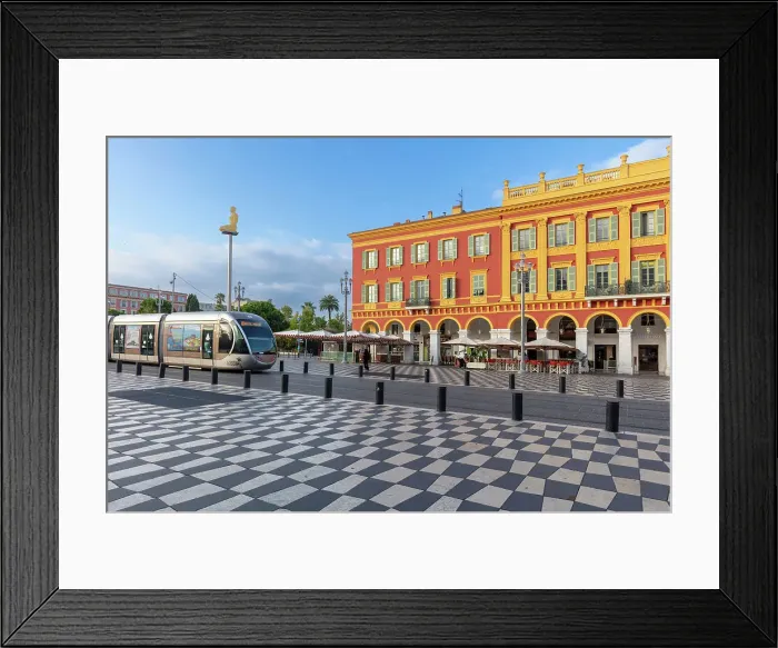 Framed Print : A tram passes through Place Massena, Nice, Provence-Alpes-Cote d'Azur, France Framed Print : A tram passes through Place Massena, Nice, Provence-Alpes-Cote d'Azur, France