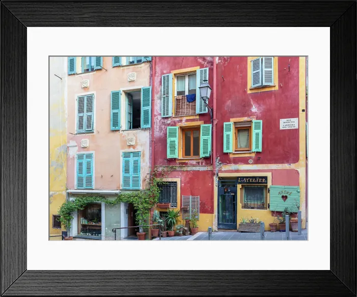 Framed Print : Rossetti Street in the old town of Nice, Provence-Alpes-Cote d'Azur, France