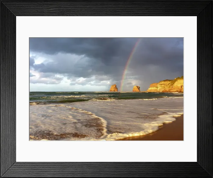Framed Print : A rainbow above Les deux Jumeaux, Hendaye beach, Hendaye, Pyrenees-Atlantiques, Nouvelle Aquitaine, France Framed Print : A rainbow above Les deux Jumeaux, Hendaye beach, Hendaye, Pyrenees-Atlantiques, Nouvelle Aquitaine, France