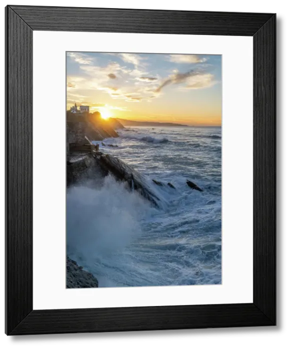 Framed Print : Socoa lighthouse during a storm, Pyrenees-Atlantiques, Nouvelle Aquitaine, France Framed Print : Socoa lighthouse during a storm, Pyrenees-Atlantiques, Nouvelle Aquitaine, France