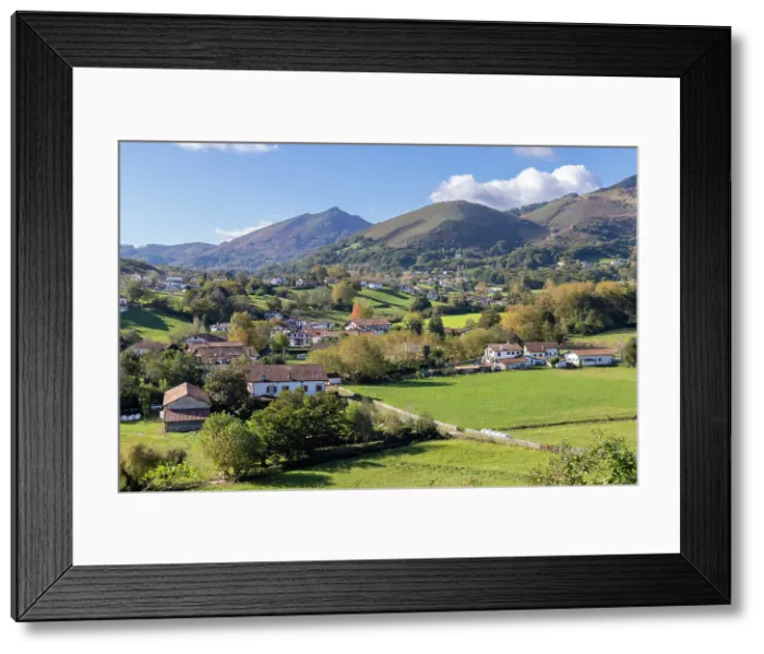 Framed Print : Sare village, Pyrenees-Atlantiques, Nouvelle Aquitaine, France Framed Print : Sare village, Pyrenees-Atlantiques, Nouvelle Aquitaine, France