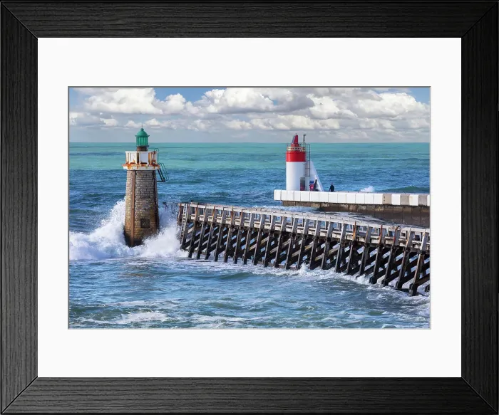 Framed Print : L'Estacade (pier) & Lighthouses, Capbreton, Landes, Nouvelle-Aquitaine, France Framed Print : L'Estacade (pier) & Lighthouses, Capbreton, Landes, Nouvelle-Aquitaine, France
