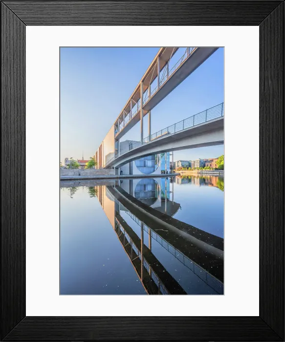 Framed Print : Marie-Elisabeth-Luders-Steg at dawn, Berlin, Germany