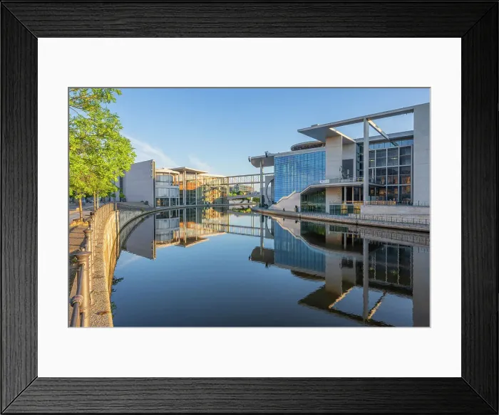 Framed Print : Marie-Elisabeth-Luders-House with Paul-Lobe-House at dawn, Berlin, Germany Framed Print : Marie-Elisabeth-Luders-House with Paul-Lobe-House at dawn, Berlin, Germany