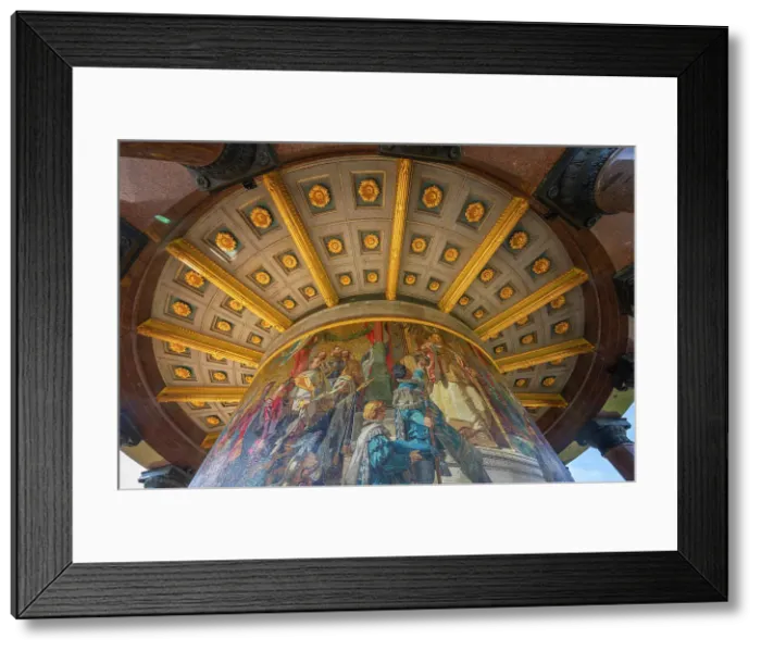 Framed Print : Glass mosaic on the socle of the Siegessaule monument, Berlin, Germany Framed Print : Glass mosaic on the socle of the Siegessaule monument, Berlin, Germany