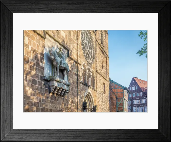 Framed Print : Equestrian statue Helmut von Moltke at the Church of Our Lady, Bremen, Germany Framed Print : Equestrian statue Helmut von Moltke at the Church of Our Lady, Bremen, Germany