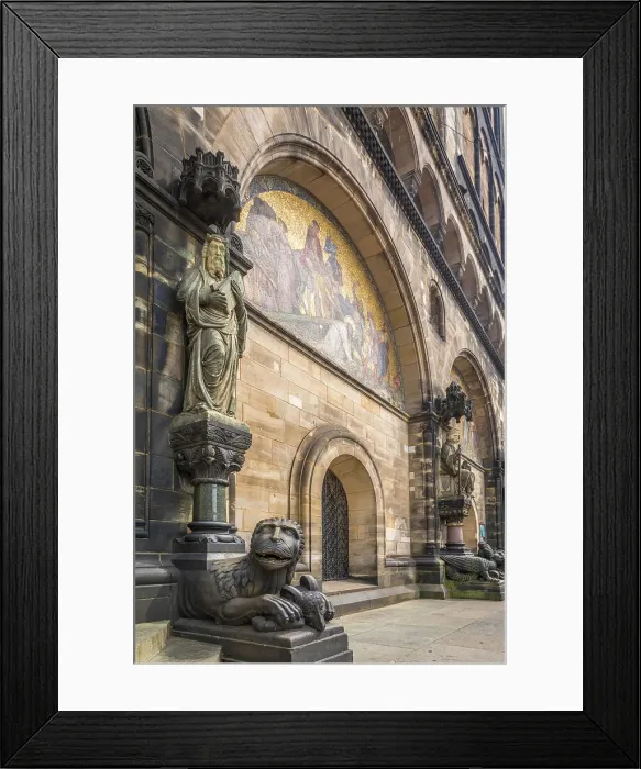 Framed Print : Mosaic on the portal of St. Petri Cathedral, Bremen, Germany Framed Print : Mosaic on the portal of St. Petri Cathedral, Bremen, Germany