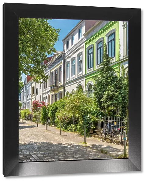 Historic houses in the Ostentor district, Bremen, Germany
